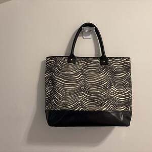 Tory Burch Black and White Tote Bag